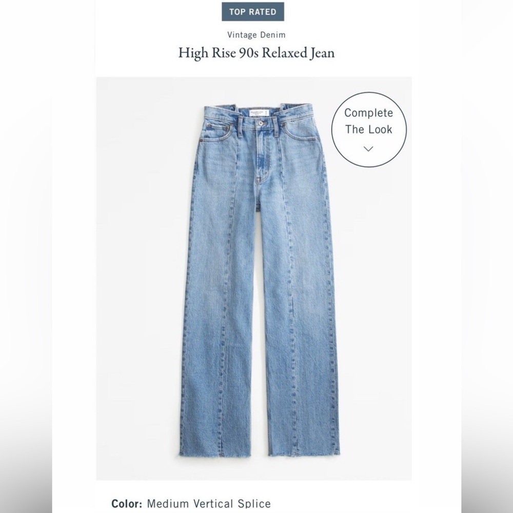 Abercrombie & Fitch High Rise 90s Relaxed Jeans - Blue
